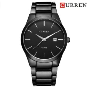 Czarny zegarek męski na bransolecie Curren Classic czarny