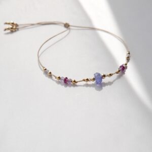 Bransoletka Moya Lilac tanzanit i ametyst