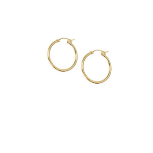 Kolczyki koła klasyczne złote 35 mm