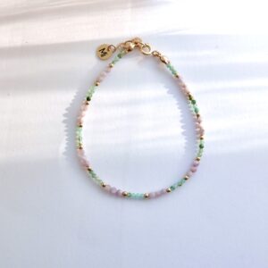 Bransoletka szmaragd i kunzyt Powder