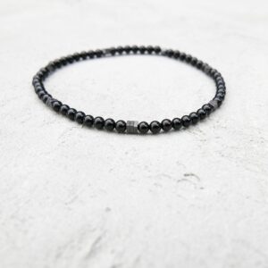 Bransoletka męska onyks i hematyt no. 277