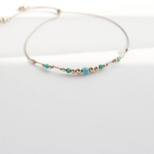 Bransoletka na sznurku turkusy Moya