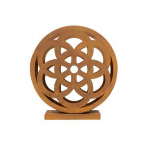 Lampion na Świece Boho Duży Rustykalny Rdza