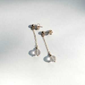 Kolczyki kwarc różowy unikat No. 289