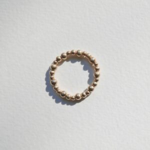Pierścionek elastyczny bubble gold