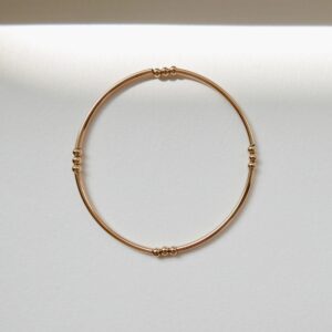 Złota bransoletka elastyczna z kulkami Circle Balls