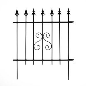 Obrzeże Płotek Ogrodowy z Wzorem Kuty 80 cm x 95 cm Ogrodzenie Metaloplastyka