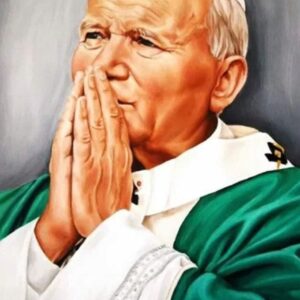 Haft diamentowy duży 60x40cm Jan Paweł II mozaika diamentowa diamond painting DP121