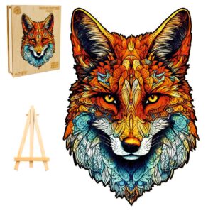 PUZZLE DREWNIANE LIS DUŻE 300 ELEMENTÓW KOLOROWY LIS W DREWNIANYM PUDEŁKU