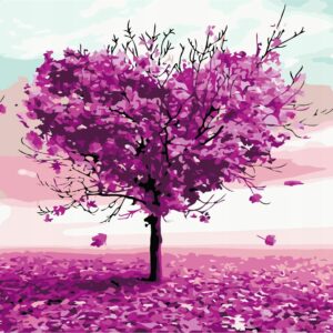 OBRAZ MALOWANIE PO NUMERACH ZESTAW 40X50 CM DRZEWO SERCE