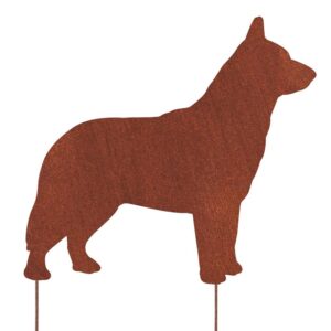 Blue Heller Figurka Psa Corten Dekoracja Ogrodowa Pies