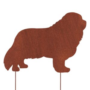 Cavalier king charles spaniel Pies Dekoracja Figurka Sylwetka Corten Stal Ogrodowa