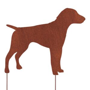Wyżeł Niemiecki Pies Dekoracja Figurka Sylwetka Corten Stal Ogrodowa