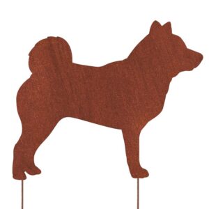 Shiba Inu Pies Dekoracja Figurka Sylwetka Corten Stal Ogrodowa