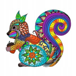 PUZZLE DREWNIANE DLA DOROSŁYCH WIEWIÓRKA A3