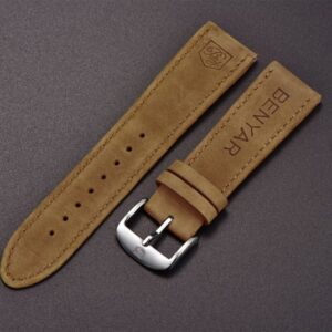 Pasek do zegarka Benyar 5102, 5140 3 kolory – Brązowy srebrna sprzączka