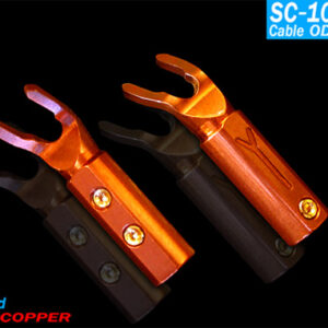 Yarbo SC-1005Y – wtyki głośnikowe widełki, miedziane (8 szt.)