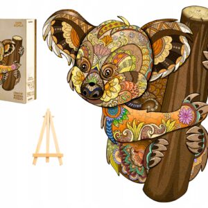 PUZZLE DREWNIANE DLA DOROSŁYCH DUŻE 300 ELEMENTÓW KOALA DREWNIANE PUDEŁKO