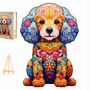 PUZZLE DREWNIANE DLA DOROSŁYCH DUŻE 275 ELEMENTÓW PUDEL DREWNIANE PUDEŁKO