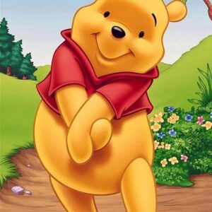 Haft diamentowy Miś puchatek mozaika diamentowa diamond painting 40x30cm DP178