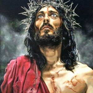 HAFT DIAMENTOWY JEZUS W KORONIE CIERNIOWEJ MĘKA JEZUSA DIAMOND PAINTING MOZAIKA DIAMENTOWA ZESTAW 5D 40X30CM DP281