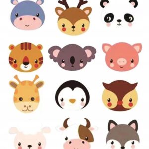 Haft diamentowy diamond painting 5D naklejki dla dzieci Wesołe zwierzaki D21