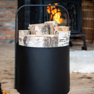 Praktyczne nosidło na drewno kominkowe – Mały kosz/stojak 33 cm do przenoszenia opału