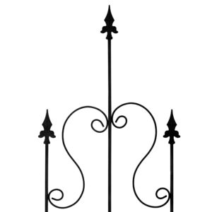 Metalowy Trejaż do Róż i Roślin Kwiatów Pnących 150 cm Wysokości – Czarny