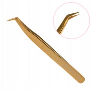 Pęseta do rzęs 60° stopni Jednostykowa Comfort AMBER Premium Lashes