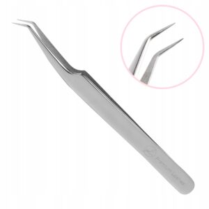 Pęseta do rzęs 45° stopni Dwustykowa Deluxe BASIC Premium Lashes