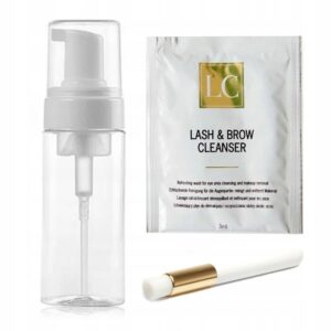 Szampon do rzęs LC + Butelka pianotwórcza 60ml + Pędzel Biały