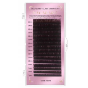 Rzęsy NAGARAKU Ciemny Brązowy MIX C 0.10 7-15mm