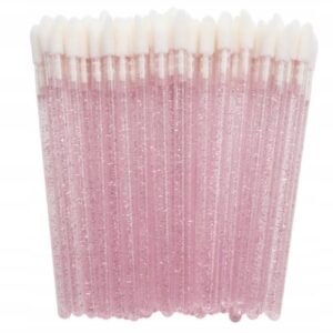 Aplikatory Welurowe Kryształ do RZĘS i UST Różowe 50szt.