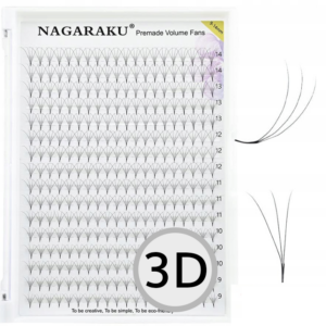 Rzęsy NAGARAKU KĘPKI MIX 3D D 0.07 9-14mm 320szt.