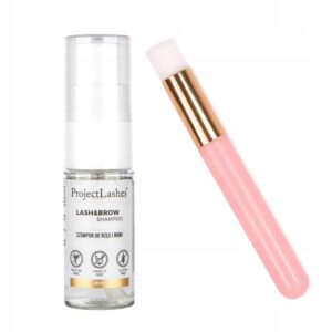 Szampon do rzęs i brwi ProjectLashes 30ml + Pędzel do mycia rzęs Różowy