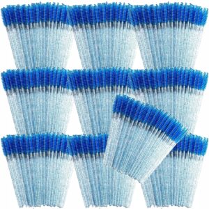 Szczoteczki do rzęs i brwi Spiralki jednorazowe Niebieskie Kryształ 500szt.