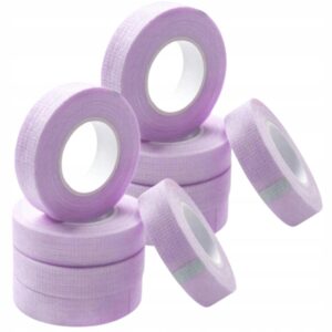 Taśma do rzęs Perforowana Fioletowa Premium Lashes 1,2cm x 9m zestaw 10szt.