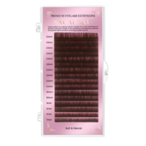 Rzęsy NAGARAKU Brązowe MIX D 0.07 7-15mm 16 pasków