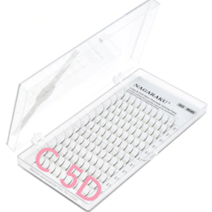 Rzęsy NAGARAKU gotowe KĘPKI 5D 120szt. C 0.07 8mm