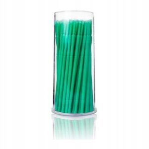 Aplikatory do rzęs Microbrush 100szt w tubie Zielone 2mm
