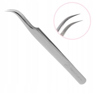 Pęseta do rzęs zakrzywiona 45° stopni Deluxe COMMON Premium Lashes