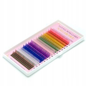 Rzęsy NAGARAKU MIX KOLOROWE C 0.07 8mm 16 pasków