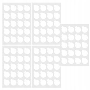 Naklejki/Podkładki papierowe pod klej do rzęs małe 2,5cm – zestaw 5 arkuszy