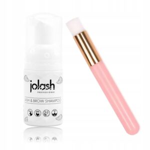 Szampon do rzęs JOLASH 30ml + Pędzel do mycia rzęs Różowy