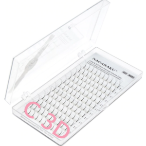 Rzęsy NAGARAKU gotowe KĘPKI 3D 120szt. C 0.07 13mm