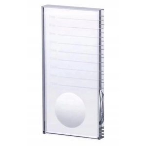 Podstawka do rzęs szklana ze skalą 4,5 cm x 9 cm