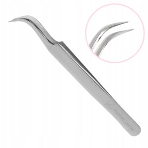 Pęseta do rzęs zakrzywiona 45° stopni Deluxe STANDARD Premium Lashes