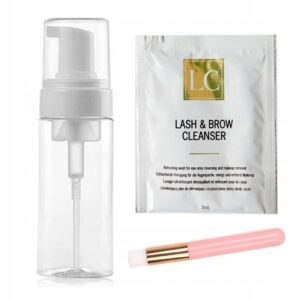 Szampon do rzęs LC + Butelka pianotwórcza 60ml + Pędzel Różowy