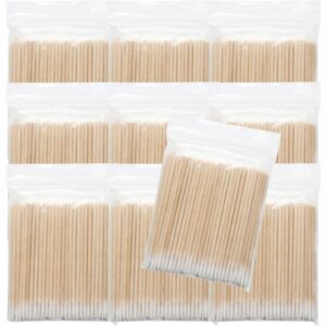 Drewniane patyczki kosmetyczne z bawełną Premium Lashes – zestaw 1000szt.