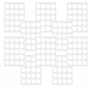 Naklejki/Podkładki papierowe pod klej do rzęs małe 2,5cm zestaw 10 arkuszy